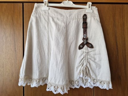 Hochwertiger Dirndl Jupe/ Rock Leinen, Stockerpoint, Gr. 38