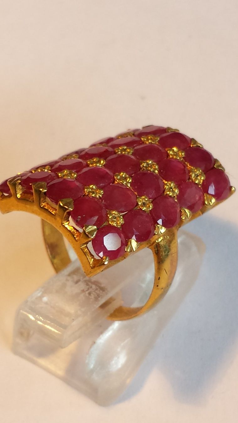 Ringe: Rubin Ring in vergoldetem Silber – Neu (gemäss Beschreibung) aus Zürich von adriben 3