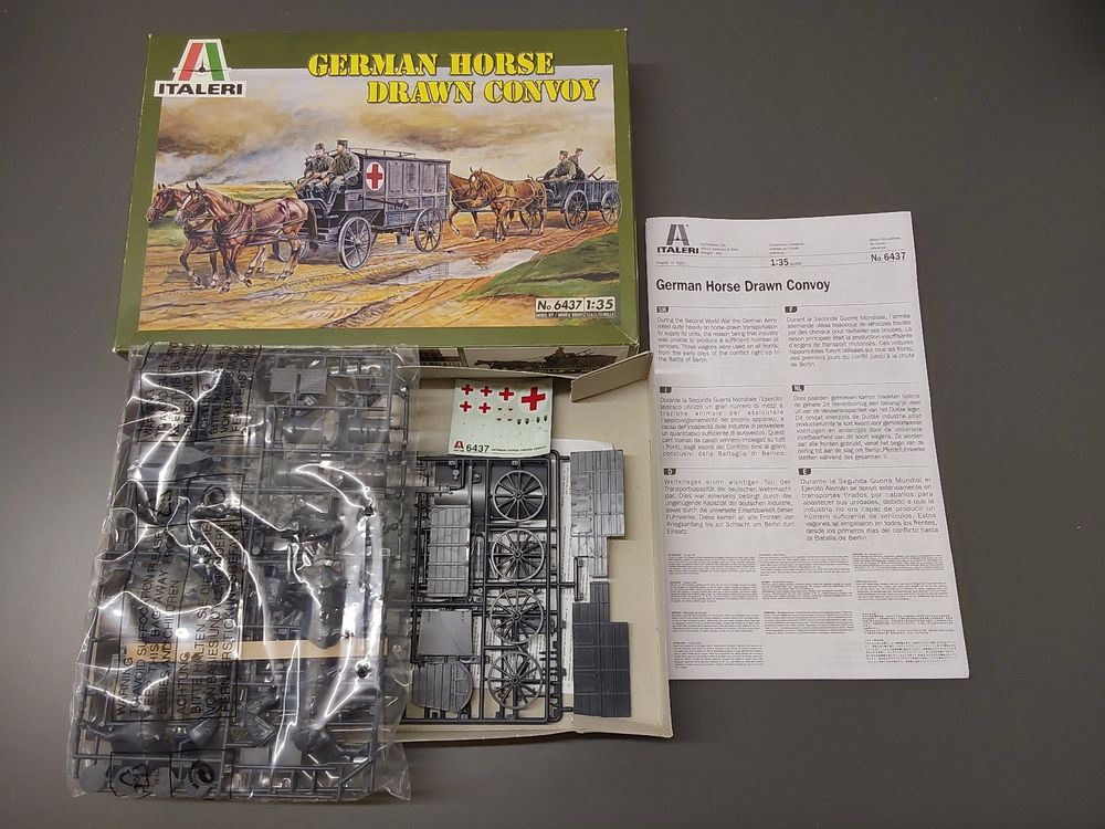 Maquette ITALERI 1/35 - German Horse-drawn Convoy - Ref 6437 - Neuve