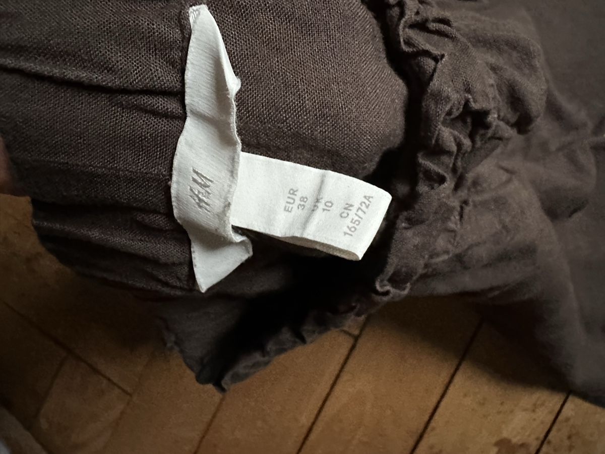 H&M Pantaloni: H&M Hose braun Leinen Viskose Grösse 38 – Usato da Luzern venduto da nisssa 1