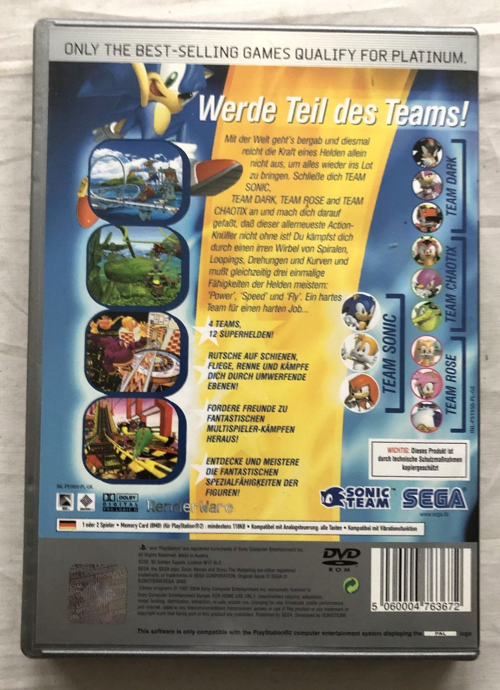 Sony Giochi: PS2 - SONIC HEROES – Usato da Schaffhausen venduto da durruti 2
