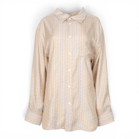 Balenciaga Bluse Seide beige Gr. 34