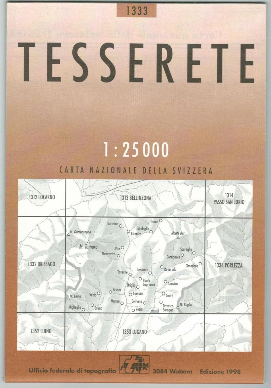 Cartine & Atlanti: Landkarte Tesserete 1998 – Usato da Zürich venduto da tol_b7c7