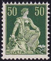 1908, Helvetia mit Schwert Nr. 113, postfr.**, fehlerfrei.