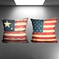 🇺🇸✨2er Set Kissenhüllen – Patriotische US-Flagge Style ✨