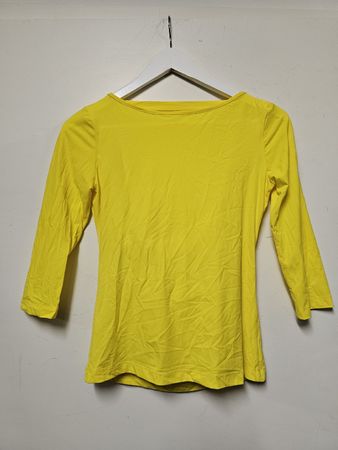 Top Zapa/Neuf/Jaune/Dos-Nu avec un joli drapé/Élégant/T:S