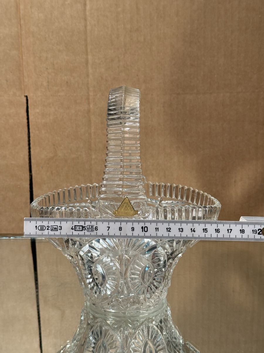 Ciotole: Vintage OBERGLAS Austria Crystal Basket – Usato da Lausanne venduto da vas_mbk2 6