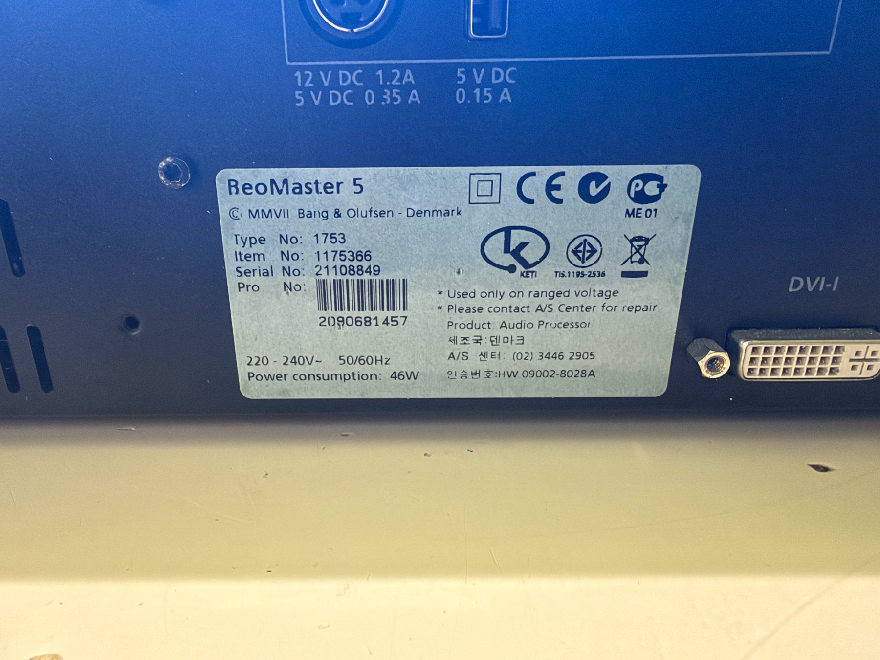 Bang & Olufsen Amplificatori: Bang&Olufsen Beomaster 5 type: 1753 – Usato da Bex venduto da 1_style 2