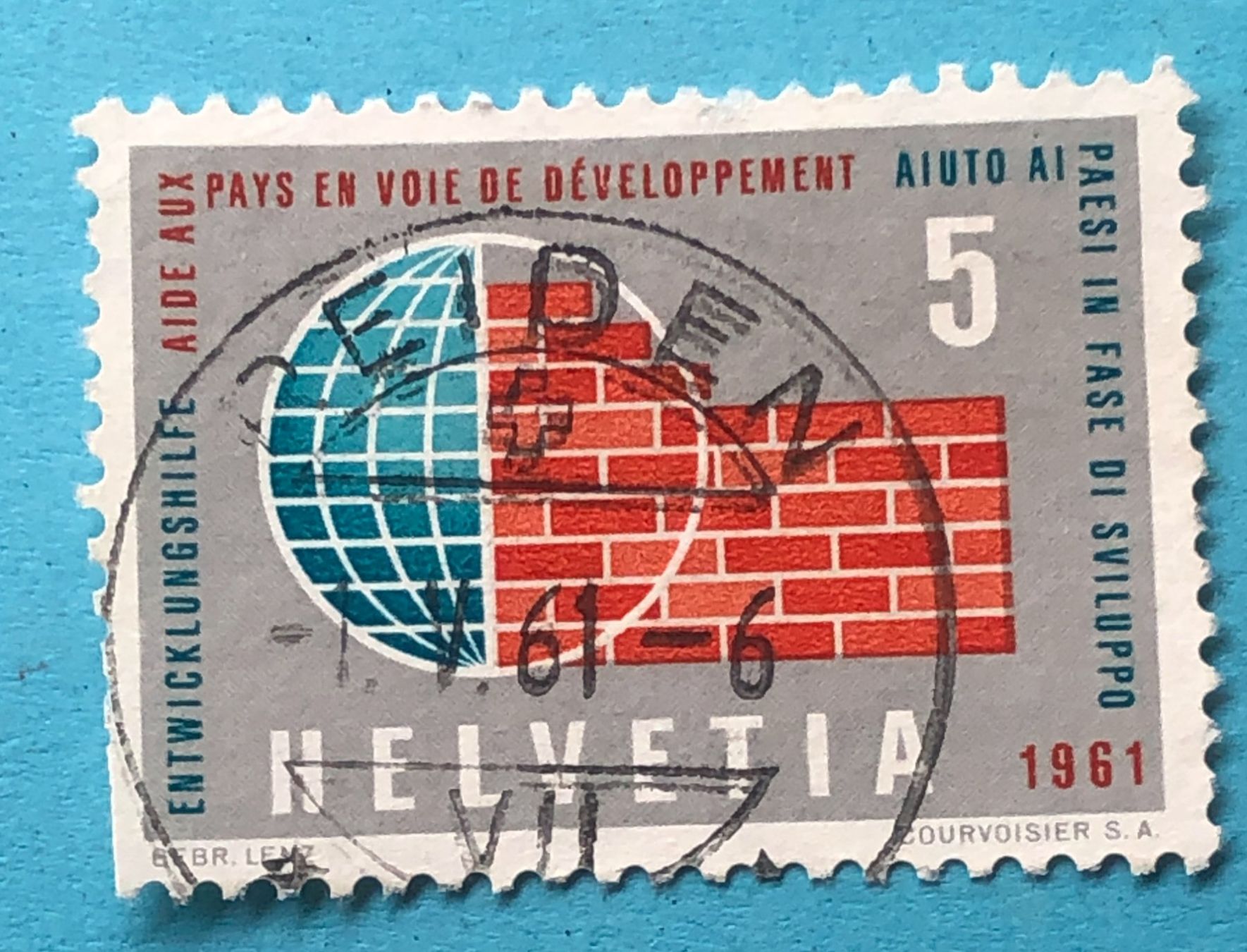 Tutti i francobolli: Nr.375 Stempel Reiden 1961    – Usato da Aarau venduto da Billa007