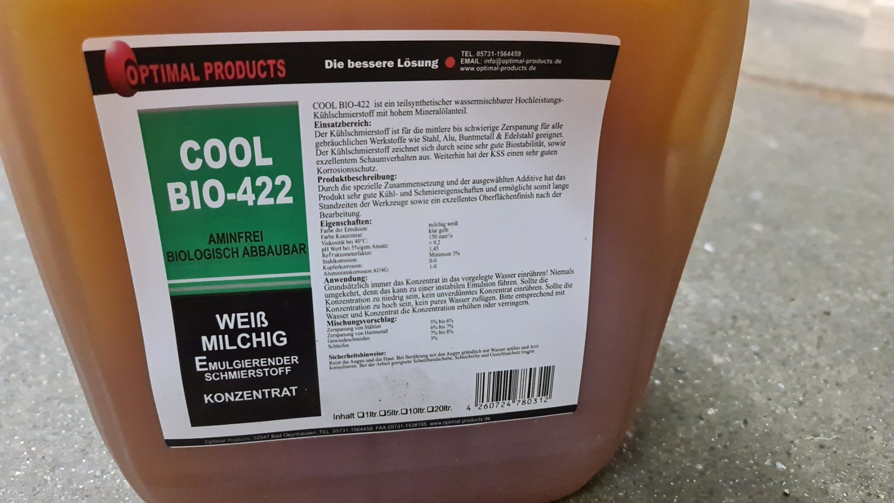Tous les outils: Kühlschmierstoffkonzentrat 5l – Neuf (Voir description) à Ried-Muotathal par Ranax 2