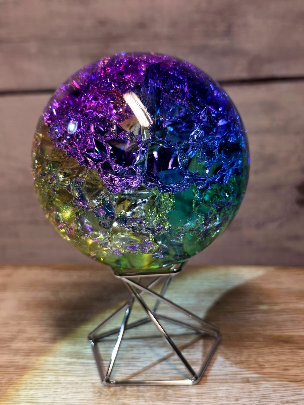 Bicchieri: Regenbogen Crackle Glaskugel 665g – Nuovo e nell'imballaggio originale da Matzingen venduto da Shay_Crystalz