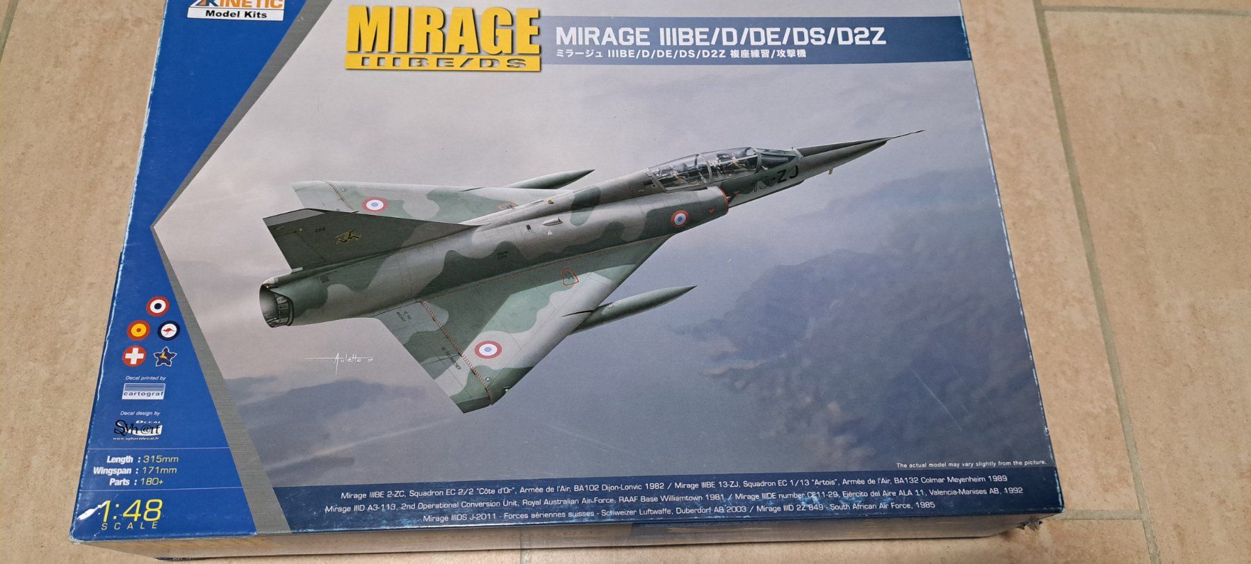 Kit di modellismo & Modellini statici: Mirage III BE/DS1/48 Kinetic – Nuovo e nell'imballaggio originale da Selzach venduto da Eierloch