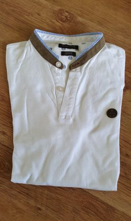 weisses POLO Shirt / T-Shirt Massimo Dutti