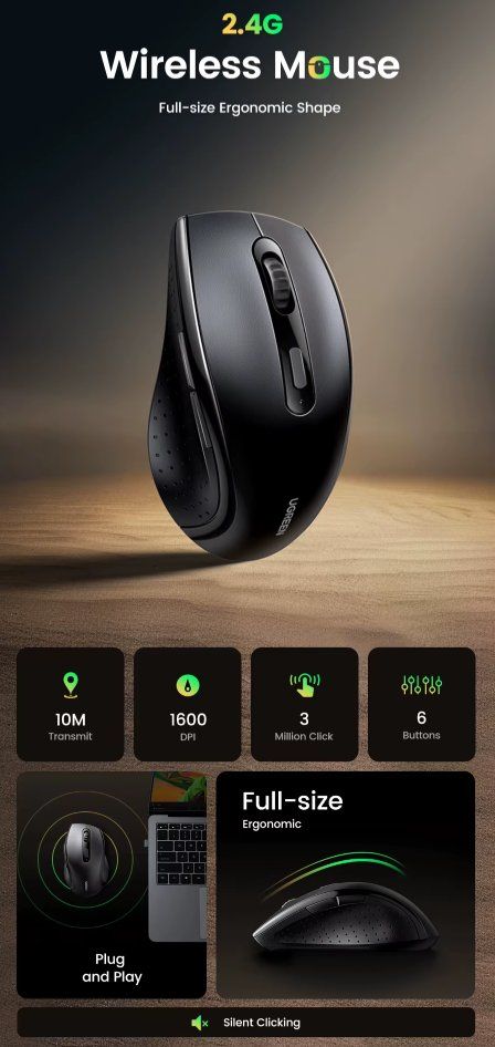 Mouse: Ugreen kabellose Maus, 2,4G, silent click – Nuovo e nell'imballaggio originale da Romanshorn venduto da pfimex 1