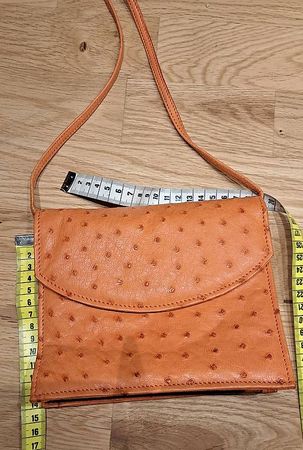 Straussenleder-Handtasche