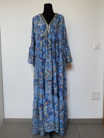 Boho Maxikleid aus Kunstseide