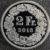 2 Franken 2018 stgl. / aus Münzsatz