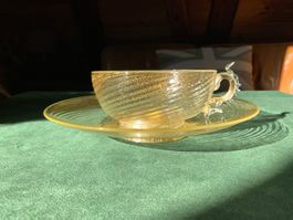 Murano seltenes Barovier die grosse Gold Tasse Schale 1950s