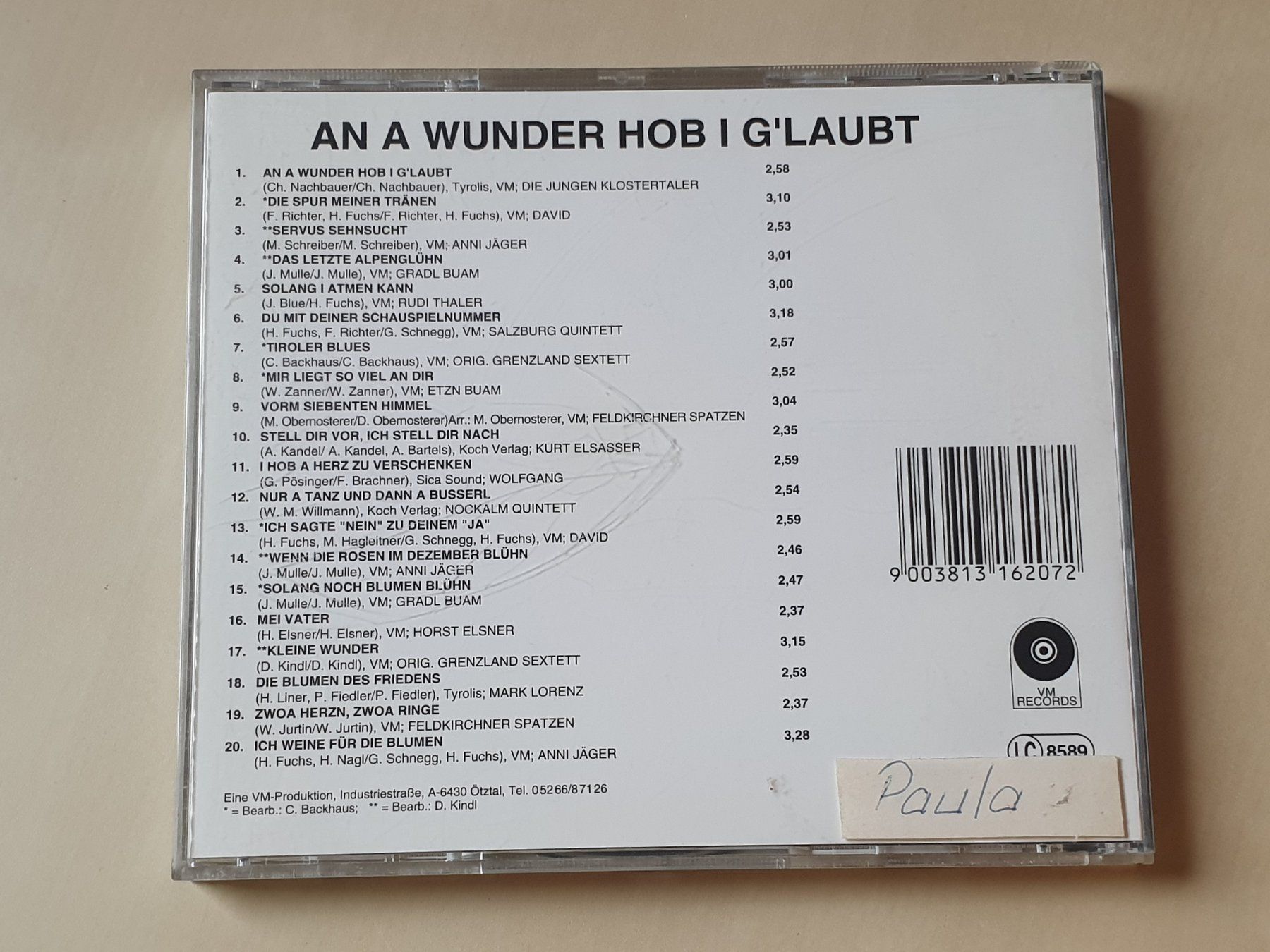 CD: An a Wunder hob i glaubt Folge 7 – Usato da Stansstad venduto da collectorsshop 1