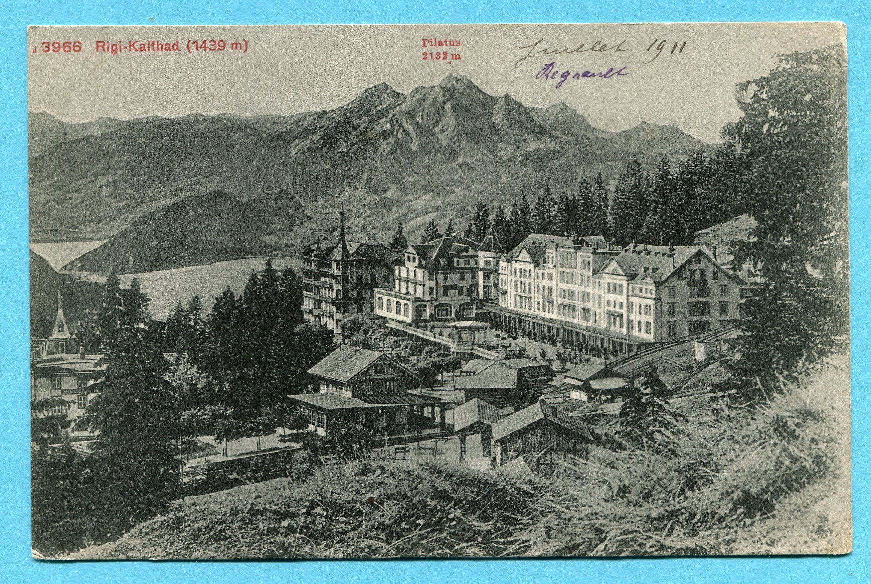Cartoline postali: Rigi - Kaltbad 1911 – Usato da Opfikon venduto da Prophila