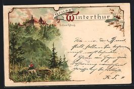 Lithographie Winterthur, Schloss Kyburg