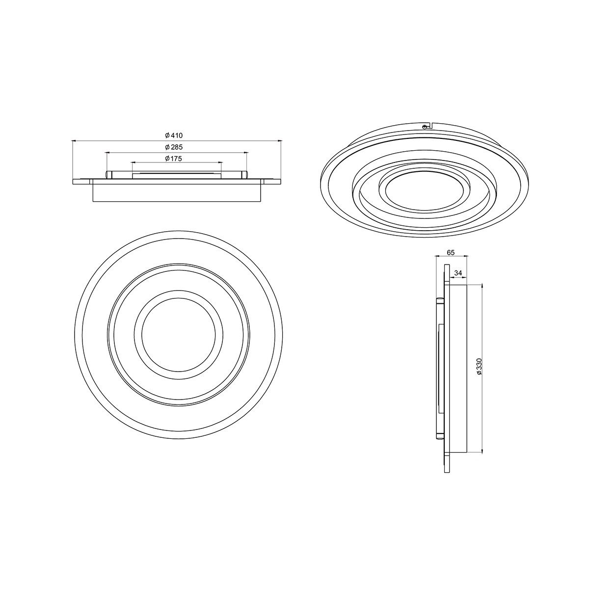 Kronleuchter & Deckenlampen: LED Deckenleuchte, Farbwechsler, 41 cm Ø – Neu (gemäss Beschreibung) aus Kreuzlingen von Smart-Light 7