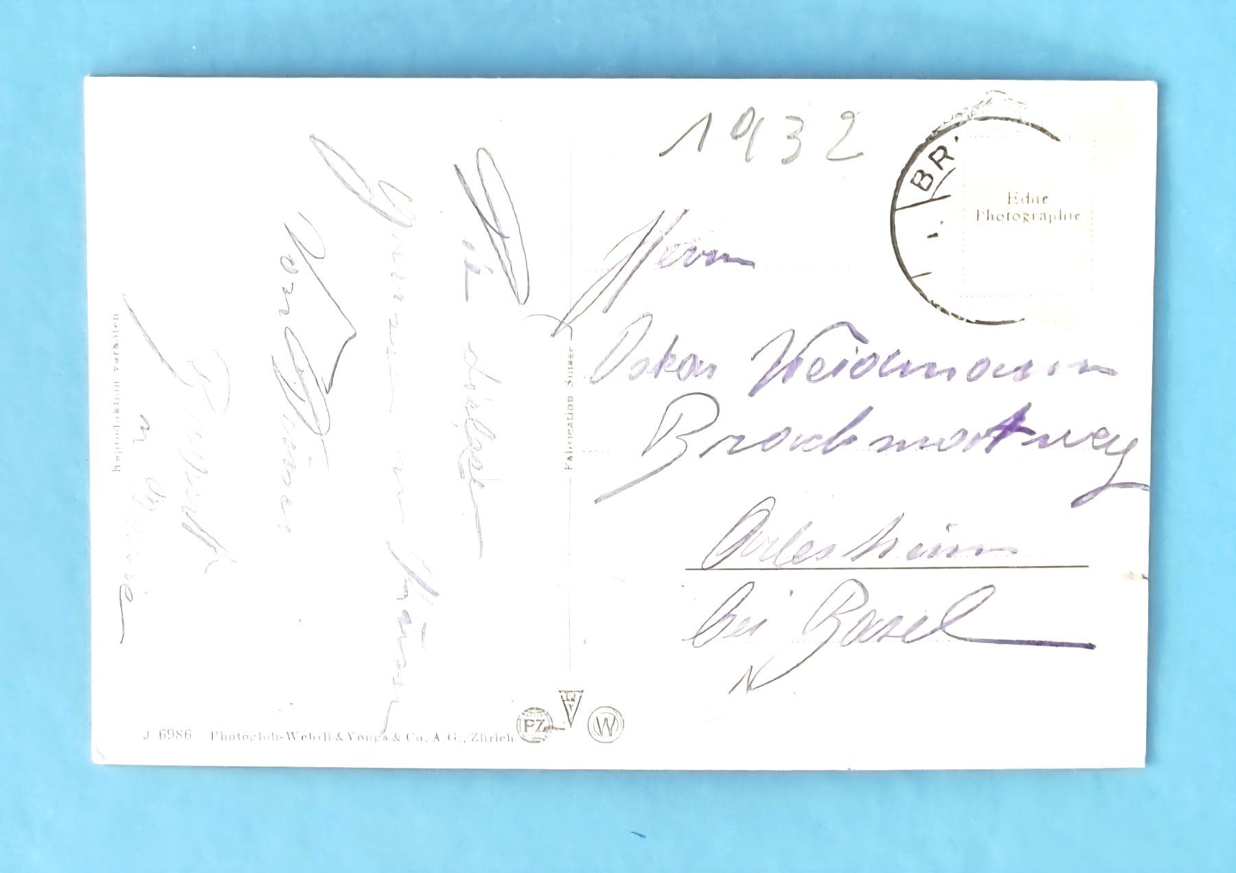 Ansichtskarten: Brünig - Bahnhof Dampfzug - Postauto FBW und Oldtimer - 1932 – Gebraucht aus Rothrist von RROENK 1