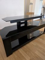 Schwarzer Glas TV-Tisch / TV-Möbel - Top Zustand!