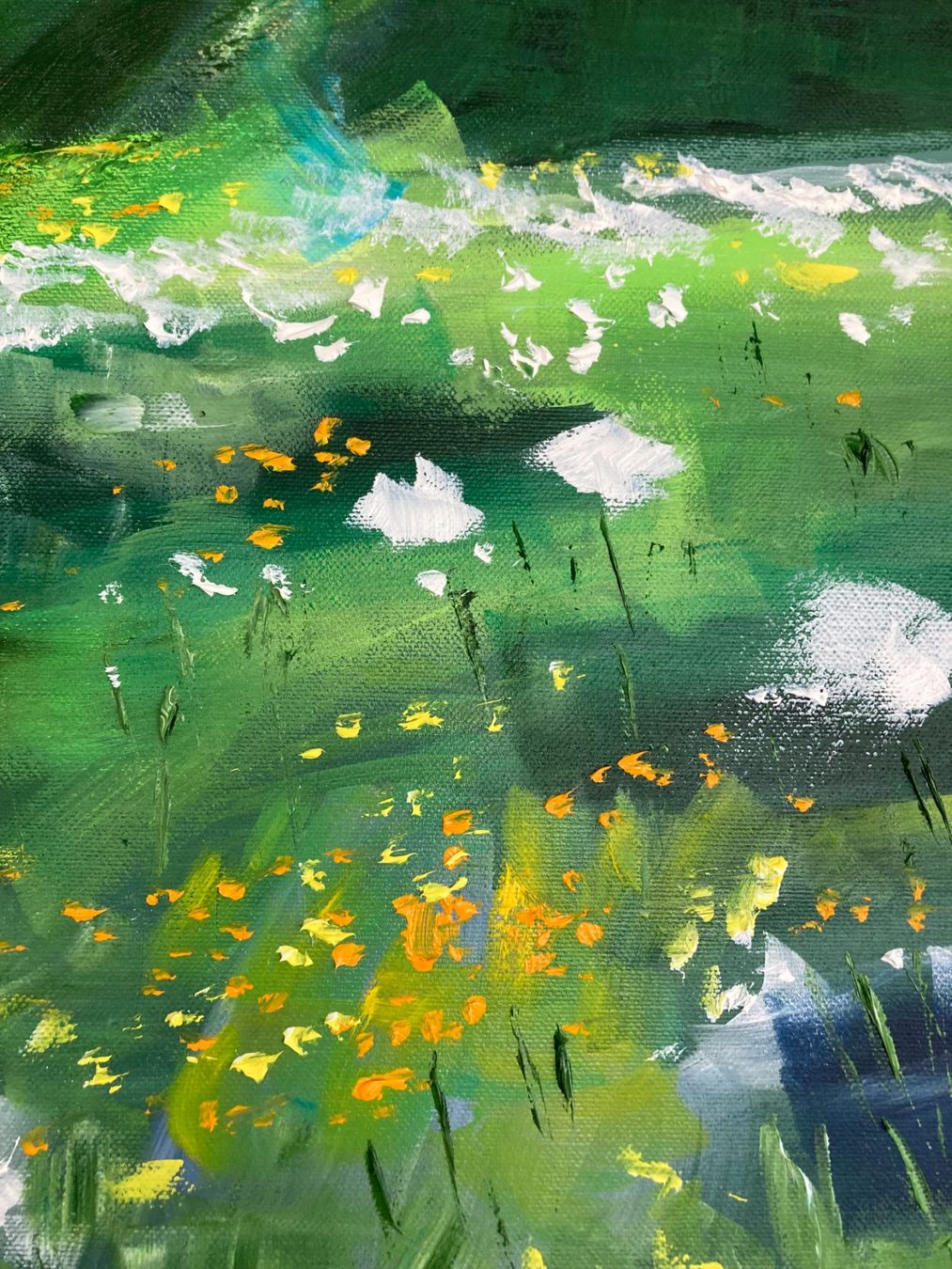 Dipinti: Berglandschaft Gemälde, Original Ölbild auf Leinwand – Nuovo (secondo la descrizione) da Cham venduto da Felha 7