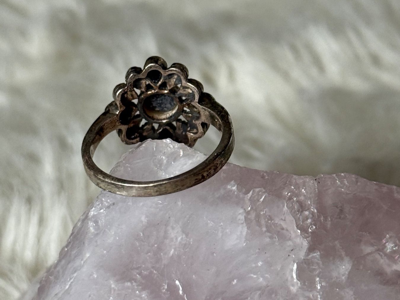 Anelli: Vintage Silberring 925 mit schwarzem Stein – Usato da Istighofen venduto da Ringparadies 2