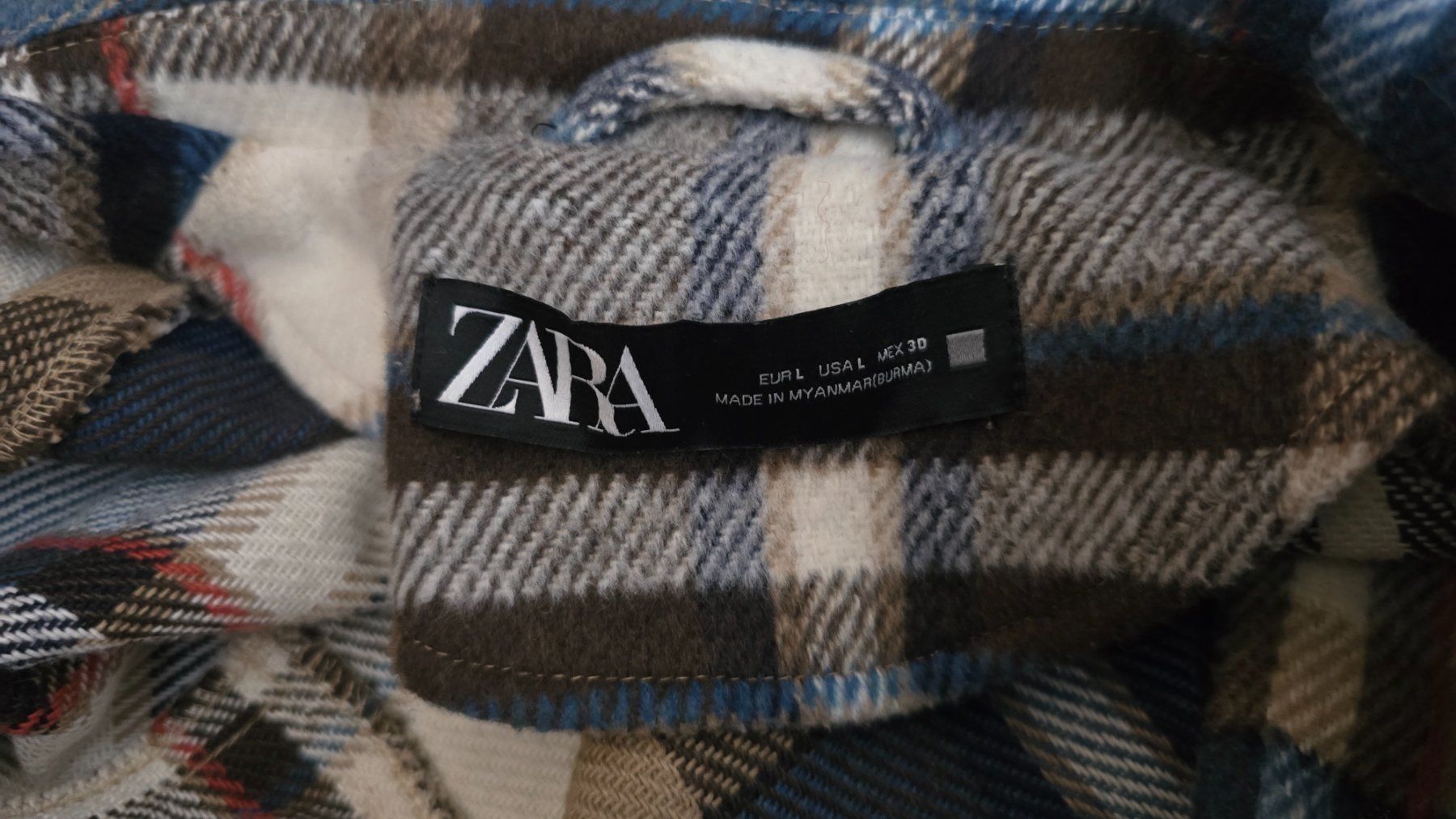 Zara Vestes: ZARA Shacket - L - Oversize Jacke in Blau / Beige – D'occasion à Thalwil par VitaMini 3