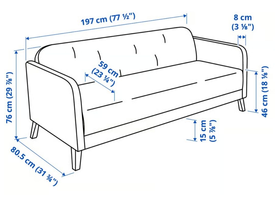 Ikea Sofas: Ikea Sofa Linanäs 3-Sitzer anthrazit – D'occasion à Nidau par venenaria 5