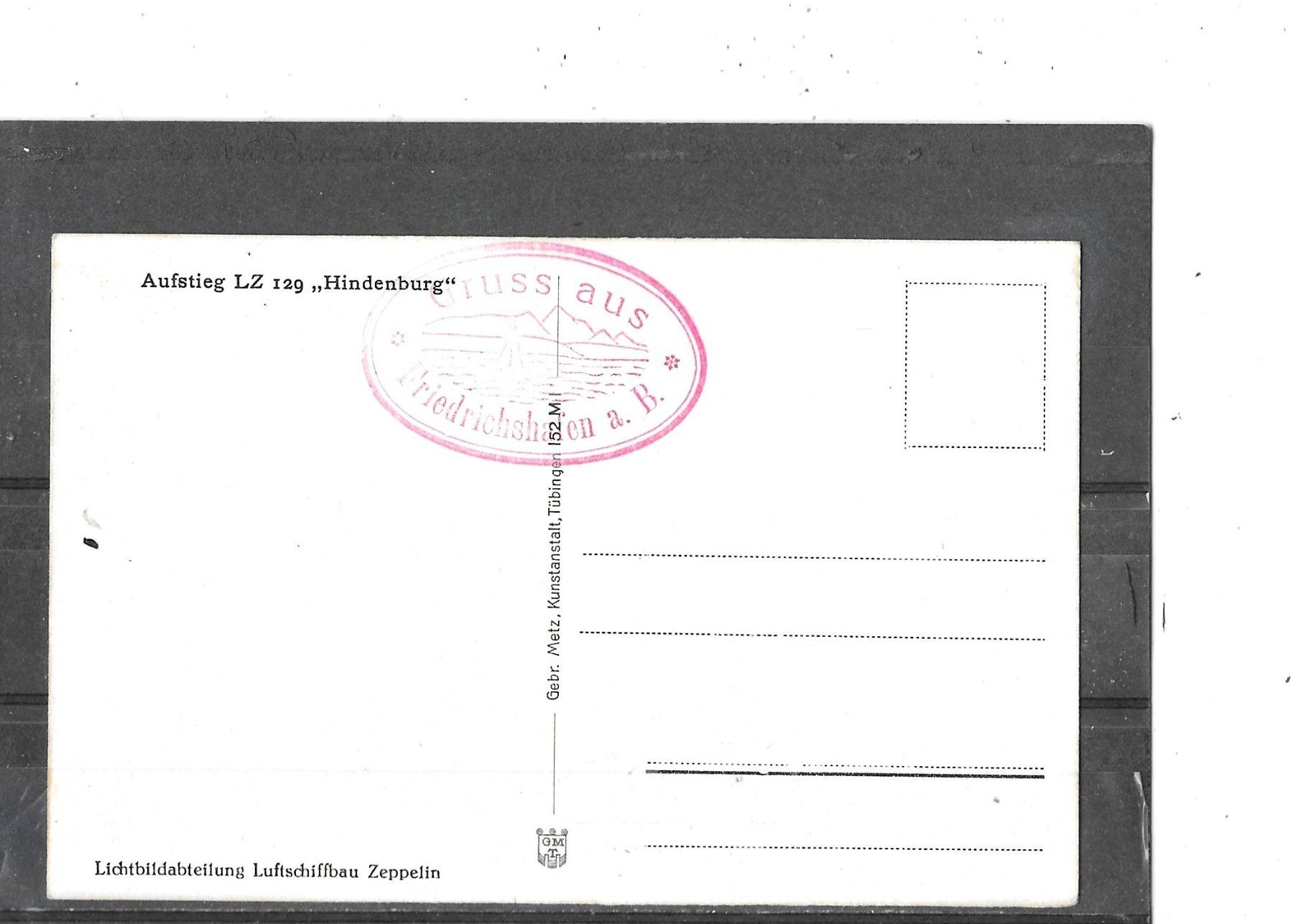 Cartoline postali: Zeppelin Aufstieg LZ129 "Hindenburg" – Usato da Schocherswil venduto da Wilare 1