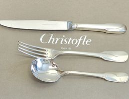 🫟Christofle Silber 925 Menübesteck 3tlg CLUNY 👉 NP: 1295,-
