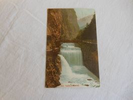 Alte Ansichtskarte Tamina Wasserfall mit Briefmarke!