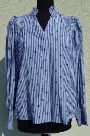 co'couture co couture Bluse hellblau Punkte Gr S gestreift