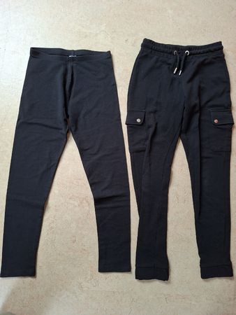 C&A Mädchen Hosen Set, Schwarz, Gr. 146 & 152