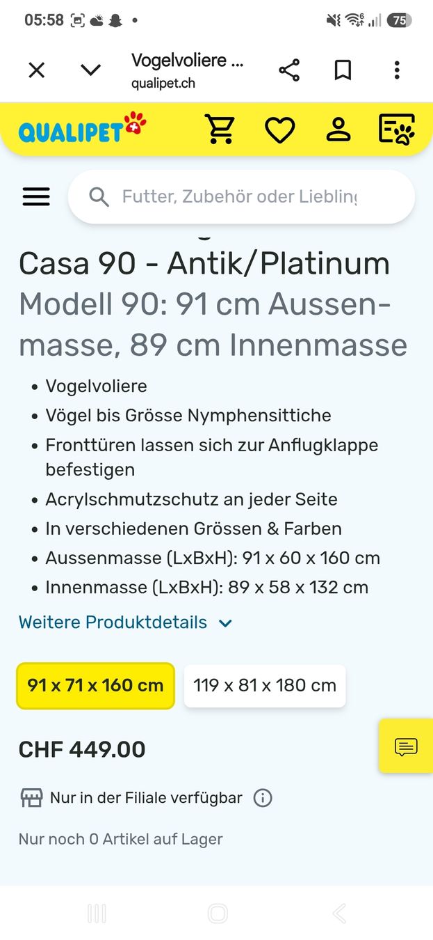 Cages, transport & sécurité: vogelvoliere – Neuf (Voir description) à Oensingen par kruemel82 1