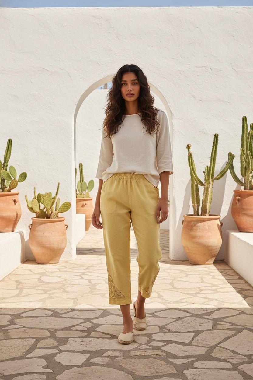 Pantaloni: Pantalon Maloka  jaune - neuf - taille 2 – Nuovo e nell'imballaggio originale da Vuisternens-Romont venduto da gol_xp6p