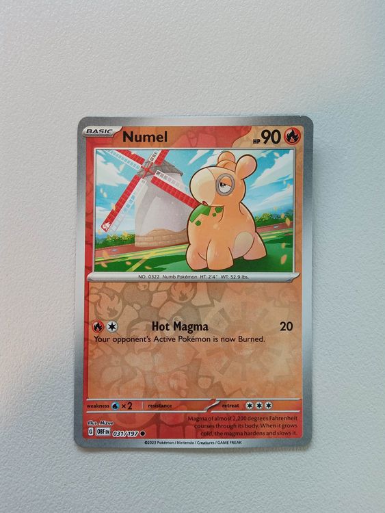 Camaub Numel Obsidian Flames Pokemon Reverse Holo Kaufen auf Ricardo