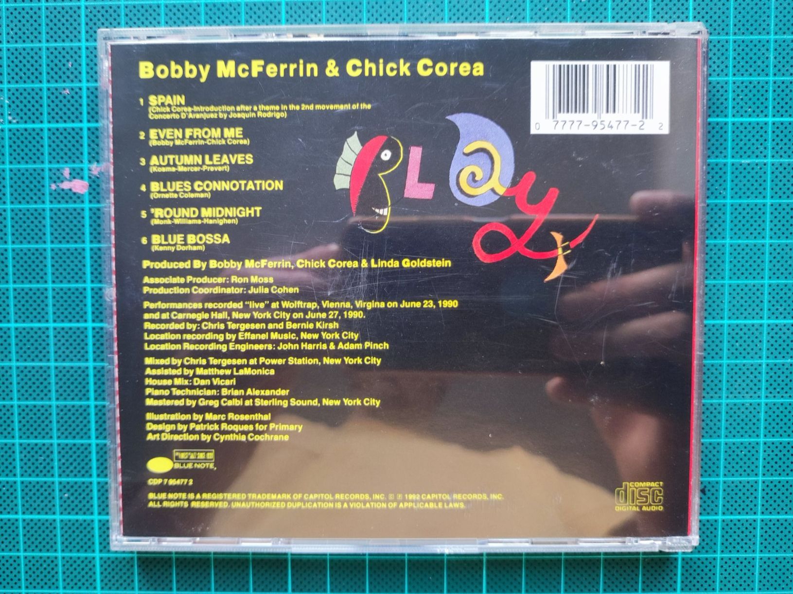 CD: Bobby McFerrin & Chick Corea – Play (CD) – Usato da Zürich venduto da Max_Lindenbaum 2