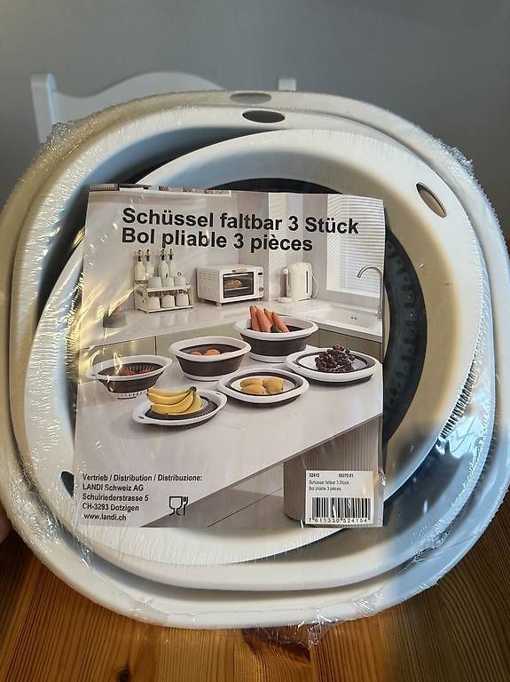 Schalen: Schüssel Faltbar 3Stück – Neu und originalverpackt aus Rebstein von Svnb03