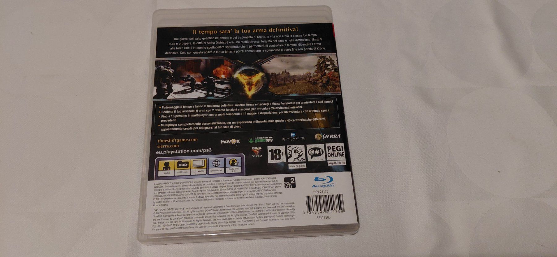 Giochi: Timeshift ( Italienische Version) PS3 – Usato da Gretzenbach venduto da Uli1980 2
