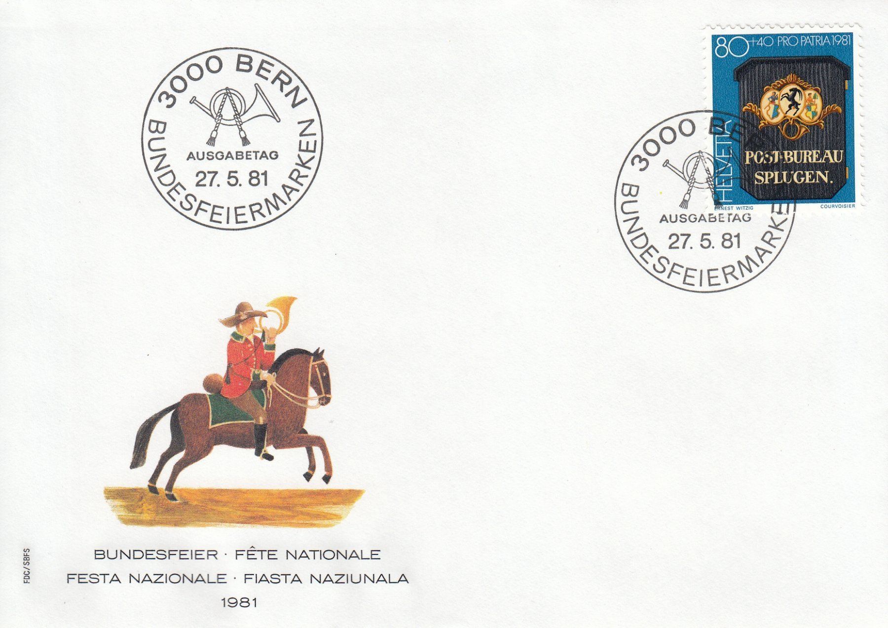 Tutti i francobolli: Pro Patria 1981 4 FDC – Usato da Spreitenbach venduto da Mustang_1105 3