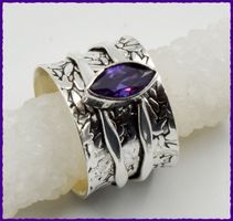 ♛ Amethyst 925 Silberring