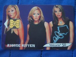 Telefonkarte Atomic Kitten France Telecom gebraucht