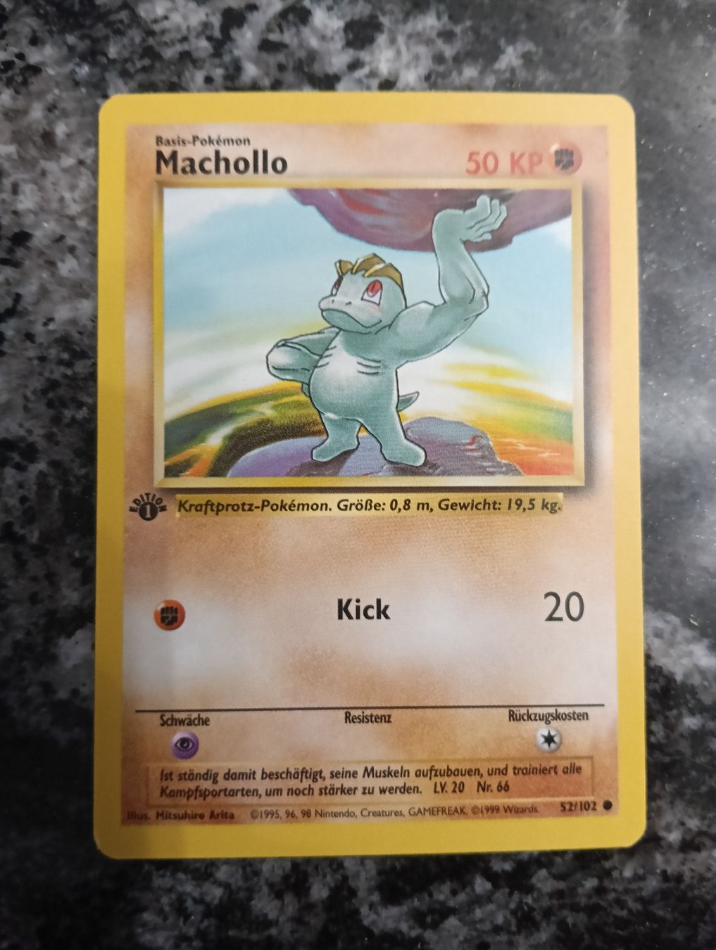 Pokémon Carte collezionabili:  Pokémon Base Set Machollo  1. Edition  – Usato da LEUZIGEN venduto da mic_sdh5