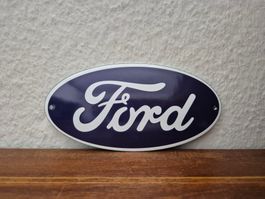 Emailschild Ford Automobil Logo Emaille Schild Reklame Retro