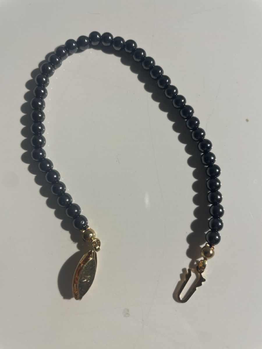 Bracciali & Braccialetti: F 910 ) Armkette mit schwarzen Perlen – Nuovo e nell'imballaggio originale da Diepoldsau venduto da Ganthammer 1