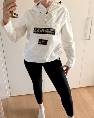Neu Napapijri Rainforest Winter Übergangsjacke Weiss Damen S